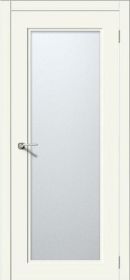 Межкомнатная Дверь Verda Квадро 6 Лайтбеж со Стеклом Сатинато 2000х700мм (Полотно+Коробка+5 Наличников) / Верда.