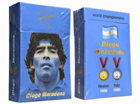 Сигаретная пачка - Диего Марадона. Вариант 1 (фольга+лак) Msh Oz
