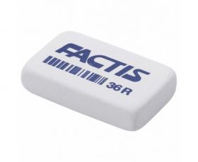 Ластик FACTIS 36 R (Испания), 40х24х9 мм, белый, прямоугольный, мягкий, синтетический каучук, CNF36R