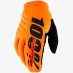 100% Brisker Fluo Orange/Black перчатки утепленные для мотокросса