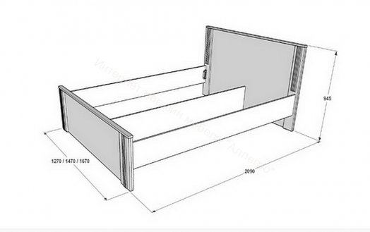 Кровать двойная Ольга 6 (1600х2000)