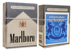 Сигареты - Marlboro Ultra Lights (серебро) 75мм. USA. 2005-2008гг. Оригинал verified