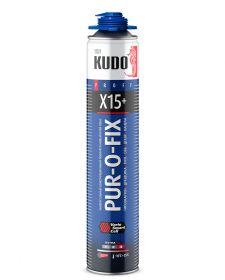 Клей-Пена Kudo Pur-O-Fix X15+ 1000мл Белая, Профессиональный, Конструкционная / Кудо.
