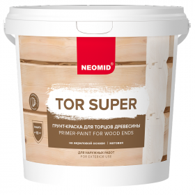 Грунт-Краска для Торцов Древесины Neomid Tor Super 9л Белая, База А / Неомид.