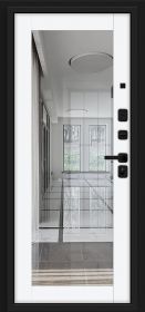 Входная Дверь Bravo Флэт/SBlack Black Shell/White Silk 960x2050мм Левое Открывание / Браво.