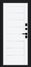 Входная Дверь Bravo Техно Д2/SBlack Букле Черное/White Silk 960x2050мм Левое Открывание / Браво.