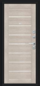 Входная Дверь Bravo Техно/BChrome Букле Черное/Cappuccino Melinga 860x2050, 960x2050мм / Браво.