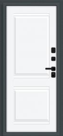 Входная Дверь Bravo Некст МФ/SBlack Старк Антрацит/White Silk 960x2050мм Правое Открывание / Браво.