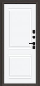 Входная Дверь Bravo Некст МФ/SBlack Старк Шоколад/White Silk 860x2050мм Правое Открывание / Браво.