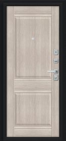 Входная Дверь Bravo Некст МФ/BChrome Букле Черное/Cappuccino Melinga 860x2050мм Левое Открывание / Браво.