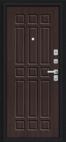 Входная Дверь Bravo Мило МФ/BChrome Букле Черное/Wenge Melinga 860x2050, 960x2050мм / Браво.