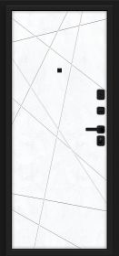 Входная Дверь Bravo Кьюб/SBlack Slate Art/Snow Art 960x2050мм Левое Открывание / Браво.