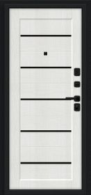 Входная Дверь Bravo Борн/SBlack Букле Черное/Bianco Melinga 860x2050мм Левое Открывание / Браво.