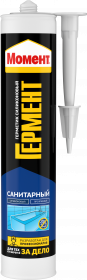 Герметик Силиконовый Момент Гермент Санитарный Экспресс 0.28кг Высококачественный для Герметизации и Заполнения Швов и Стыков.