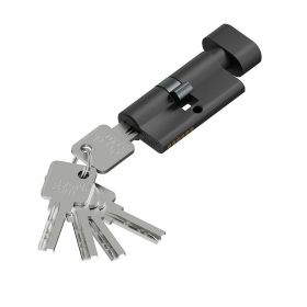 Цилиндр Симметричный Bravo FAB-6.3S 56(28/28) SBlack для Межкомнатных Дверей / Браво.