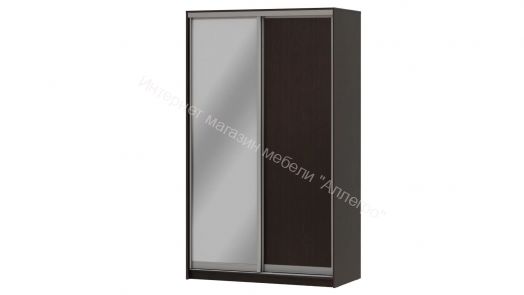 Шкаф-купе "Мираж 13.1" 2-х дверный с зеркалом Венге