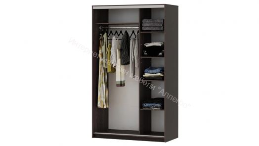 Шкаф-купе "Мираж 13.1" 2-х дверный с зеркалом Венге/Млечный дуб