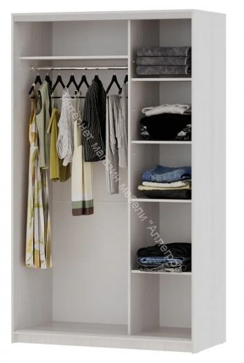 Шкаф-купе "Мираж 13.1" 2-х дверный с зеркалом Ясень анкор светлый/Ясень анкор темный