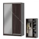 Шкаф-купе "Мираж 13.1" 2-х дверный с зеркалом Ясень анкор темный