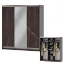 Шкаф-купе "Мираж 20.1" 3-х дверный с зеркалом Ясень анкор темный