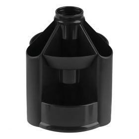 Настольная подставка СТАММ "Mini Desk", пластиковая, вращающаяся, черная ОР70