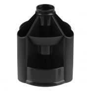 Настольная подставка СТАММ "Mini Desk", пластиковая, вращающаяся, черная ОР70