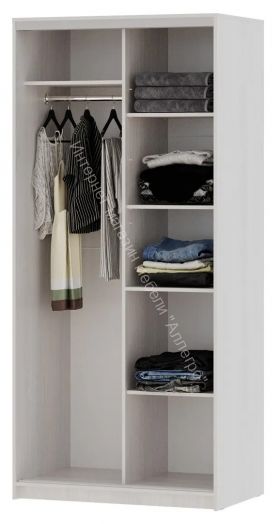 Шкаф-купе "Мираж 10.2" 2-х дверный Ясень анкор светлый/Ясень анкор темный