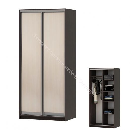 Шкаф-купе "Мираж 10.2" 2-х дверный Венге/Млечный дуб