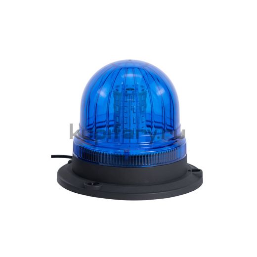 Проблесковый маяк синий колба 40 Ватт 9 режимов вспышек на магните PM2216