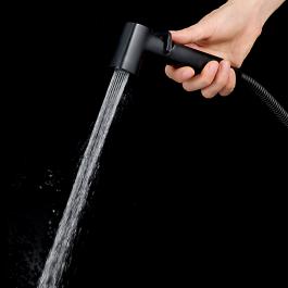 Frap F022-6 Gigiyenik Duş Dəsti (Mat Qara / Kvadrat Dizayn)