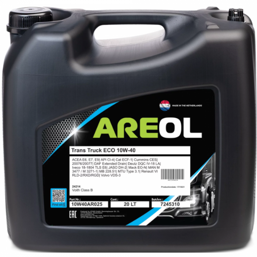AREOL Trans Truck ECO 10W-40, 20л