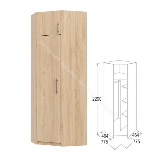 Шкаф угловой Флагман 5 Дуб сонома