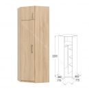 Шкаф угловой Флагман 5 Дуб сонома