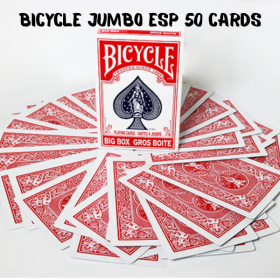 Bicycle Jumbo ESP 50 Cards RED (10 of each Square, Wavy Lines, Star, Circle and Cross) by Murphy's Magic