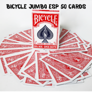 Bicycle Jumbo ESP 50 Cards RED (10 of each Square, Wavy Lines, Star, Circle and Cross) by Murphy's Magic