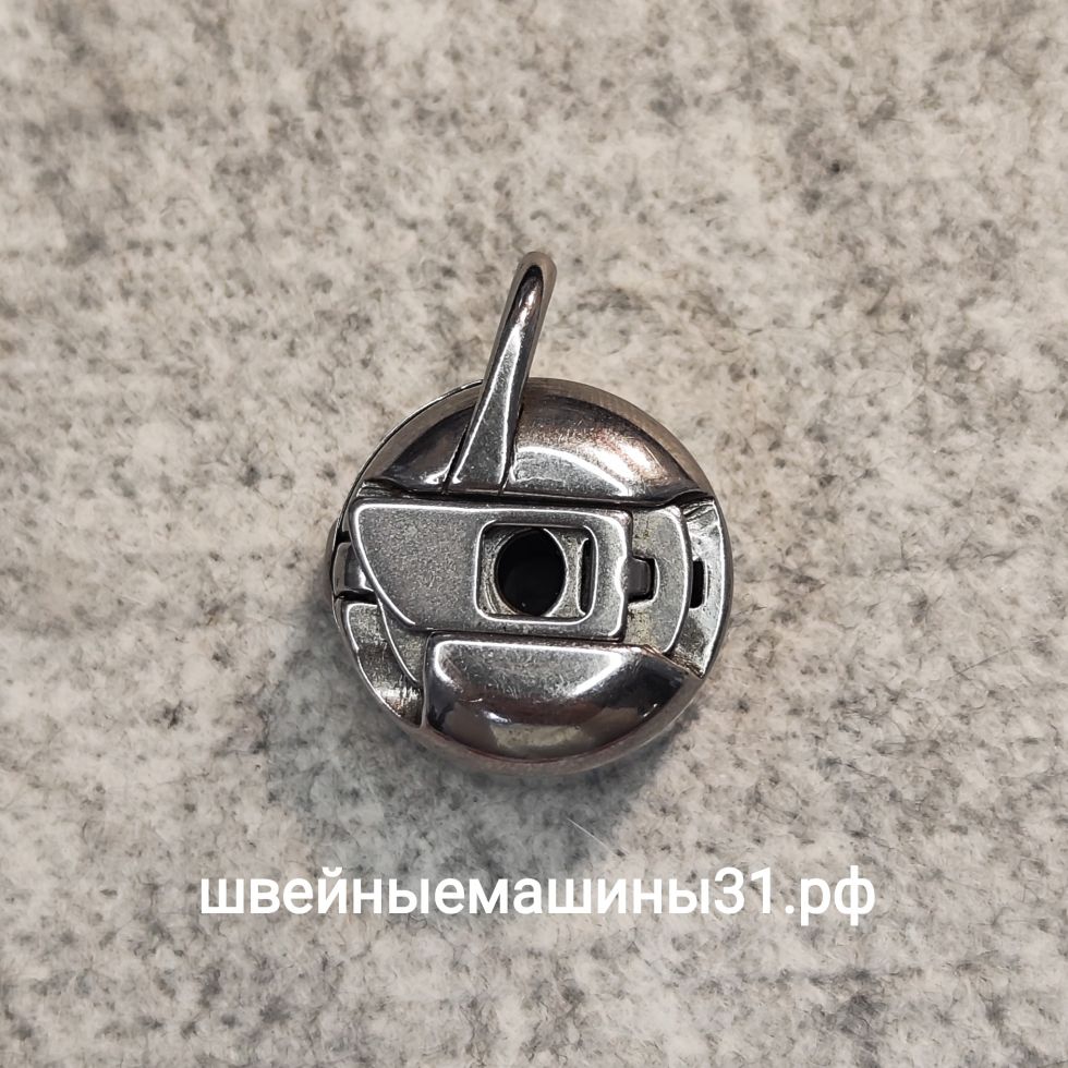 Шпульный колпачок (правый) для машин Подольск, Чайка и др. Диаметр 22,7 мм; высота 15,4 мм; отверстие под иглу 7 мм.      Цена 300 руб.