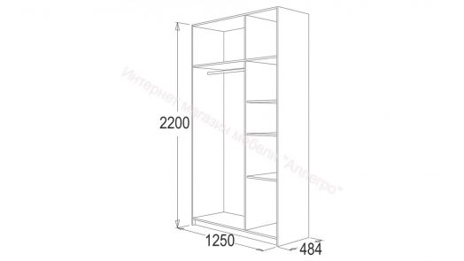 Шкаф 3-х дверный Флагман 2 с антресолью Дуб сонома