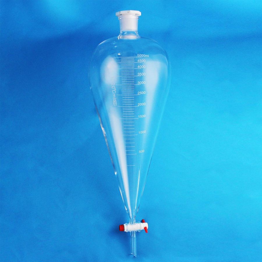 Воронка делительная грушевидная Labdevices ВД-3-5000, 5000 мл, с фторопластовым краном