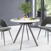 Обеденный стол «Орфей» 51.1 (01) Мрамор белый-Серый