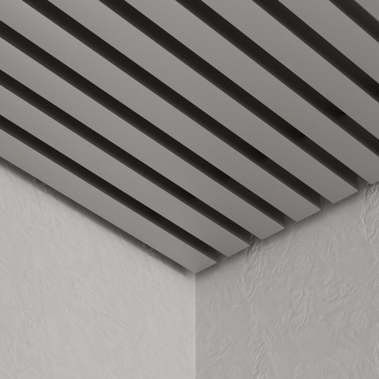 Кубообразный реечный потолок Кубота 100/95 серебристый