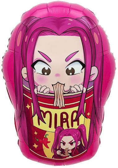 Персонаж 2 фуксия аниме шар фольгированный с гелием