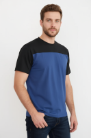 14482 футболка мужская [темно-синий+черный]
