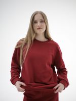 Кофта с длинным рукавом брусника