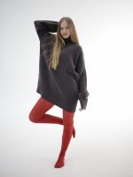 Свитер из мериноса графит удлиненный