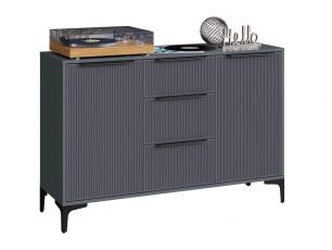 Кимберли Комод (ш1289*г403*в847мм) Графит/ Графит Софт