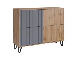 Комод Ливерпуль (ш1204*г380*в650мм) Дуб Вотан/Графит Софт