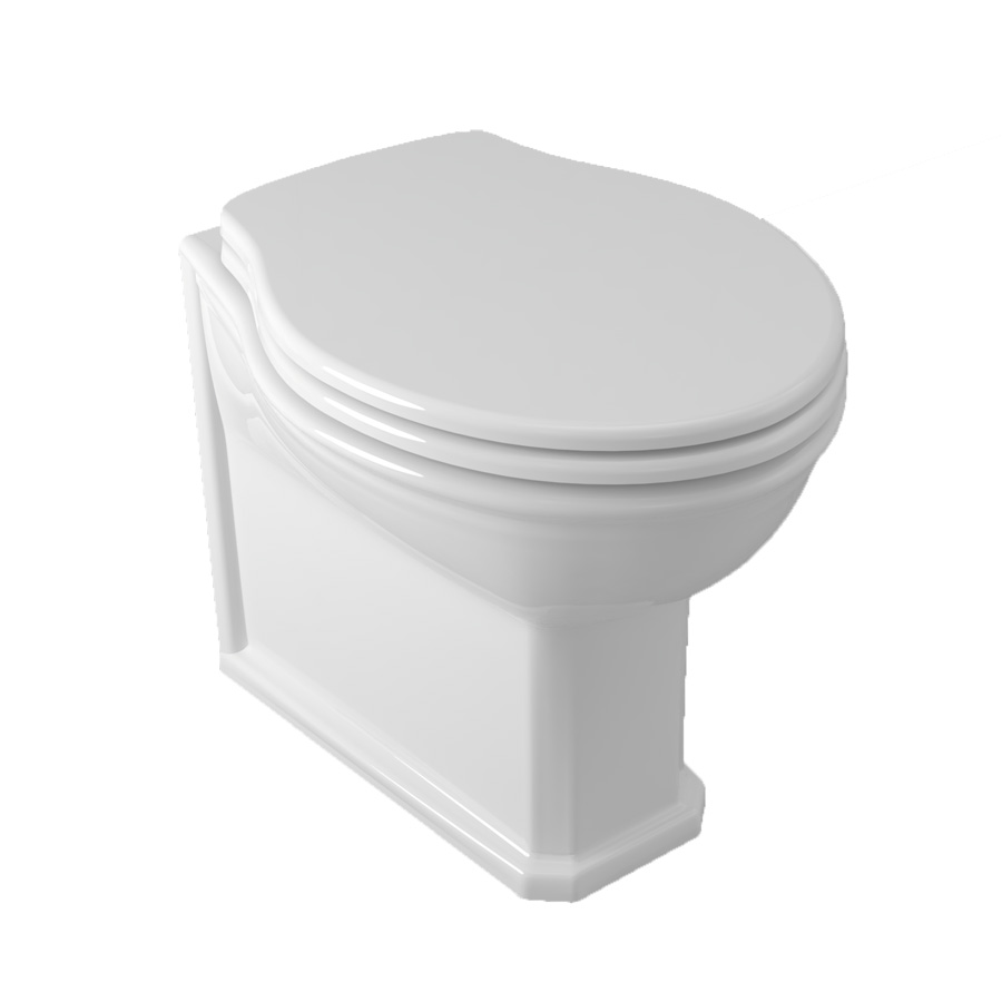 Изображение Унитаз напольный Olympia Impero IMP1103R01 безободковый выпуск в стену с комплектом креплений