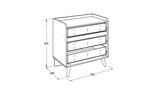 Комод Омега 10 с 3-я ящиками