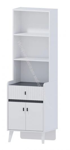 Стеллаж Омега 10 с полками, ящиками и дверками