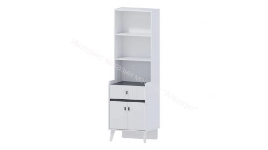 Стеллаж Омега 10 с полками, ящиками и дверками